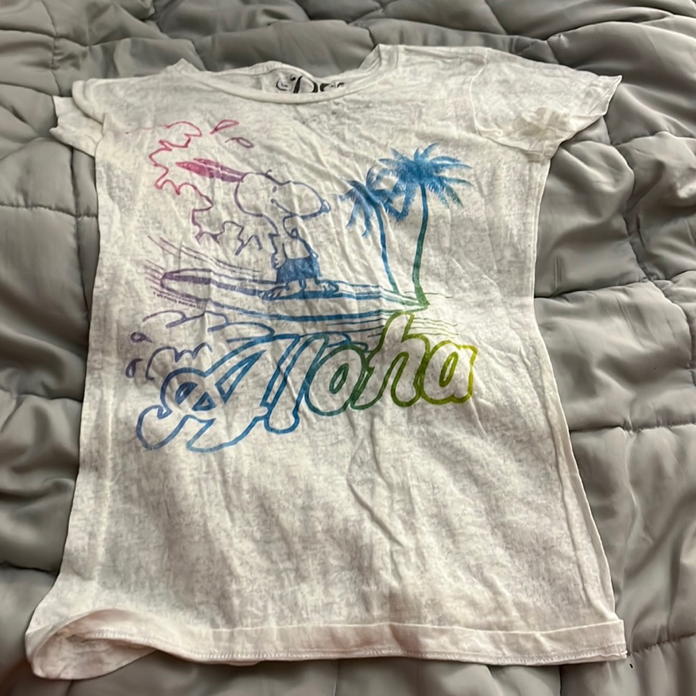 Doe x Peanuts Snoopy White Sheer T-Shirt